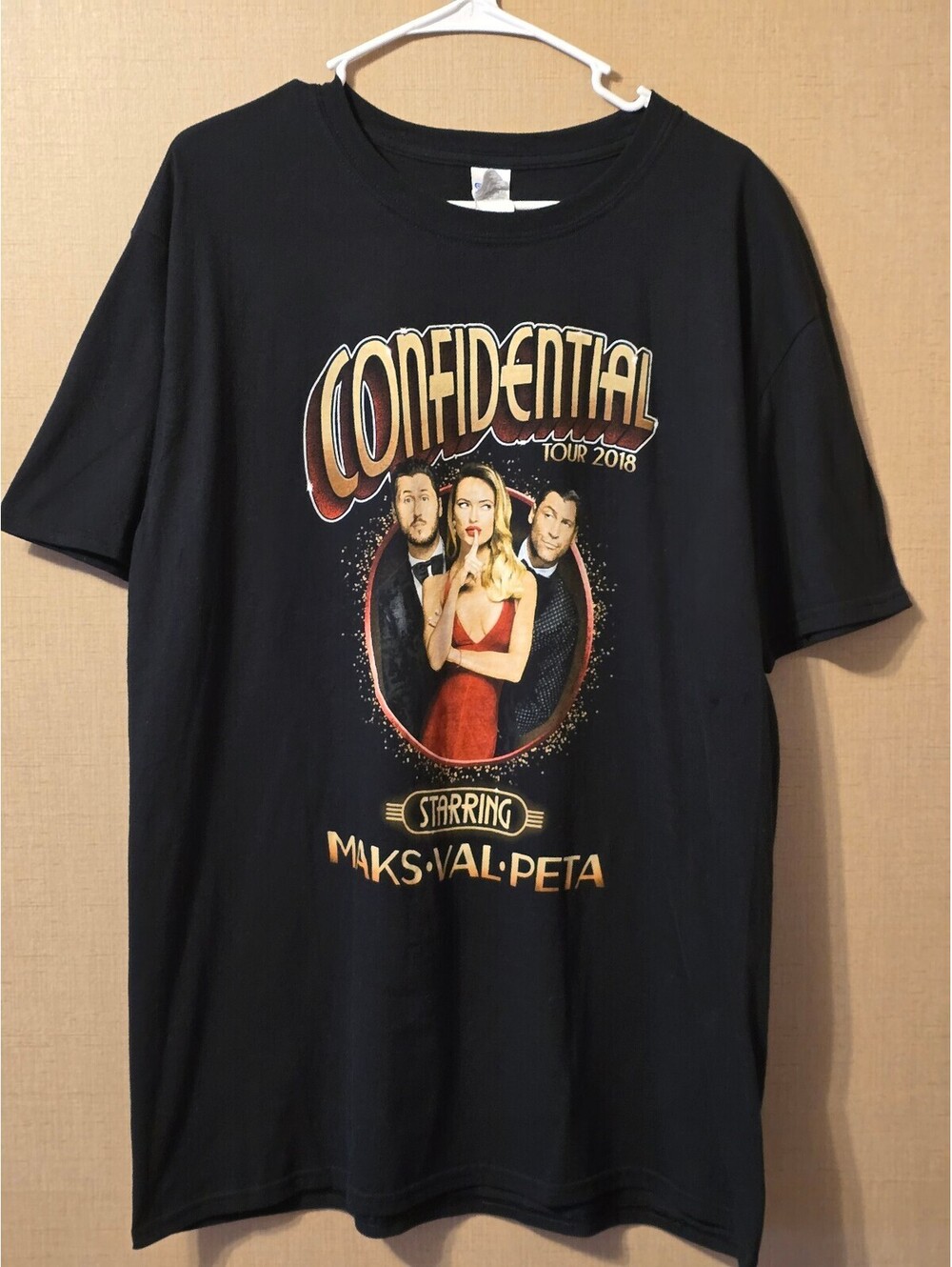 Maks Val Peta Confidential Tour 2018 Concert Graphic T-Shirt Black XL DWTS